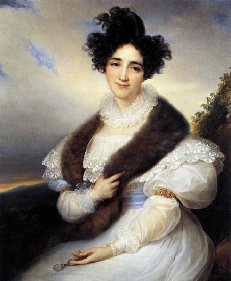 KINSOEN, Francois Joseph Portrait of Marie J. Lafont-Porcher Sweden oil painting art